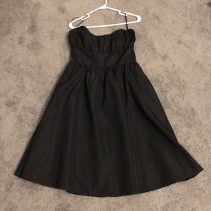 Delia’s satin -like formal black strapless dress
